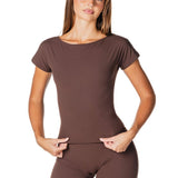 One Shoulder Top - Dark Choc - Kikiva Collection