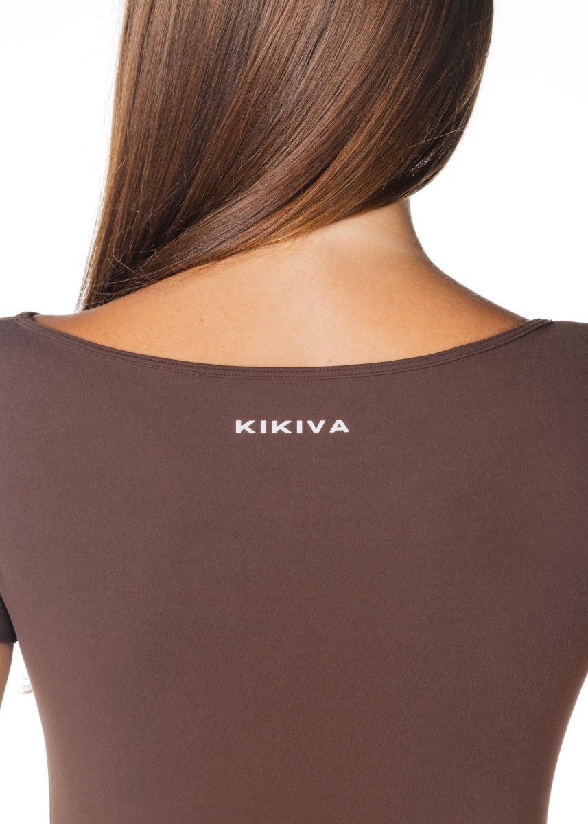 One Shoulder Top - Dark Choc - Kikiva Collection