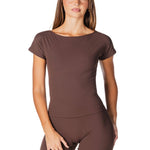 One Shoulder Top - Dark Choc - Kikiva Collection