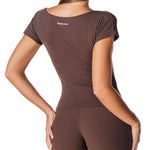 One Shoulder Top - Dark Choc - Kikiva Collection