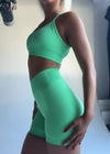 ‘Impact’ Scrunch Seamless Shorts - Spring Green