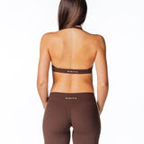 Racer Contour Two Tone Crop - Coffee - Kikiva Collection