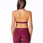 Racer Contour Two Tone Crop - Plum - Kikiva Collection