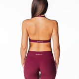 Racer Contour Two Tone Crop - Plum - Kikiva Collection