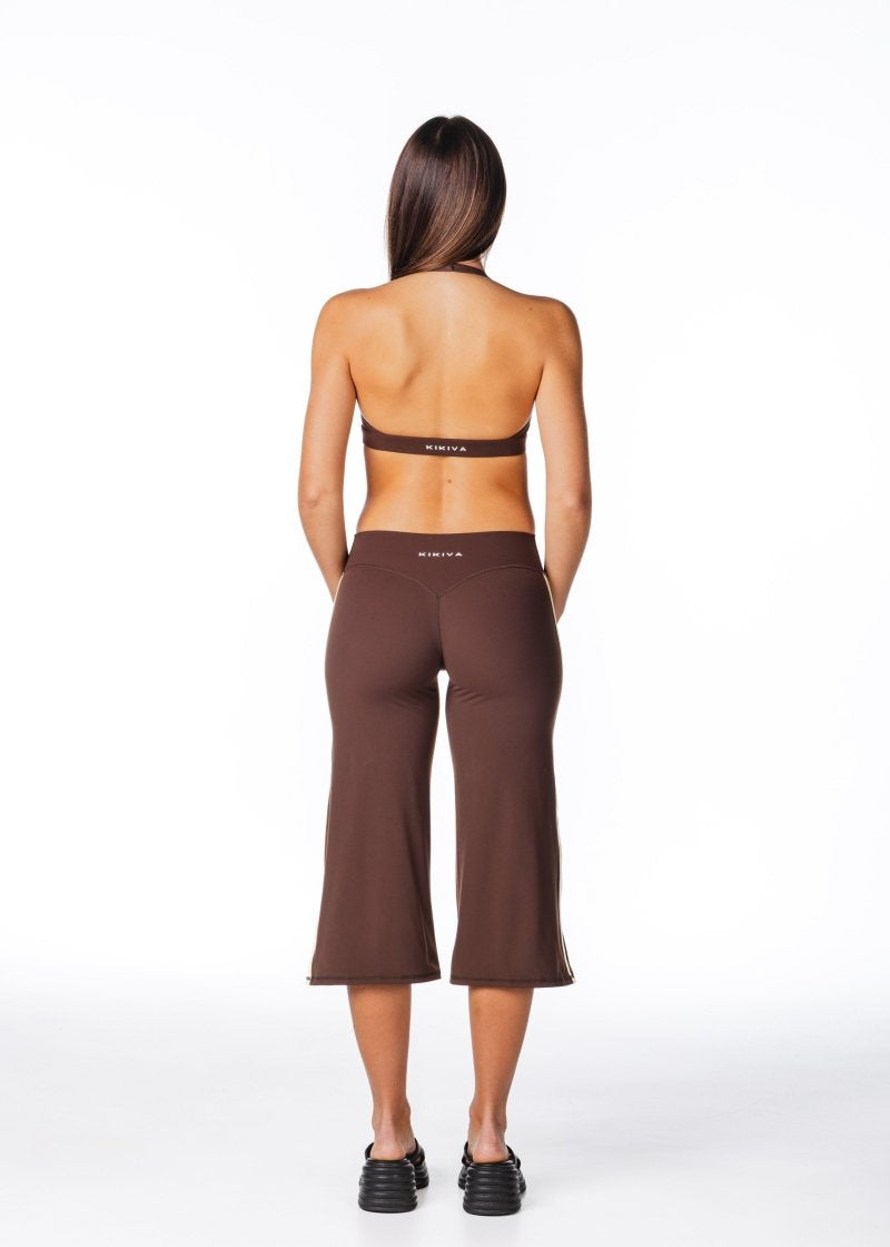Racer Flow Capri's - Coffee - Kikiva Collection