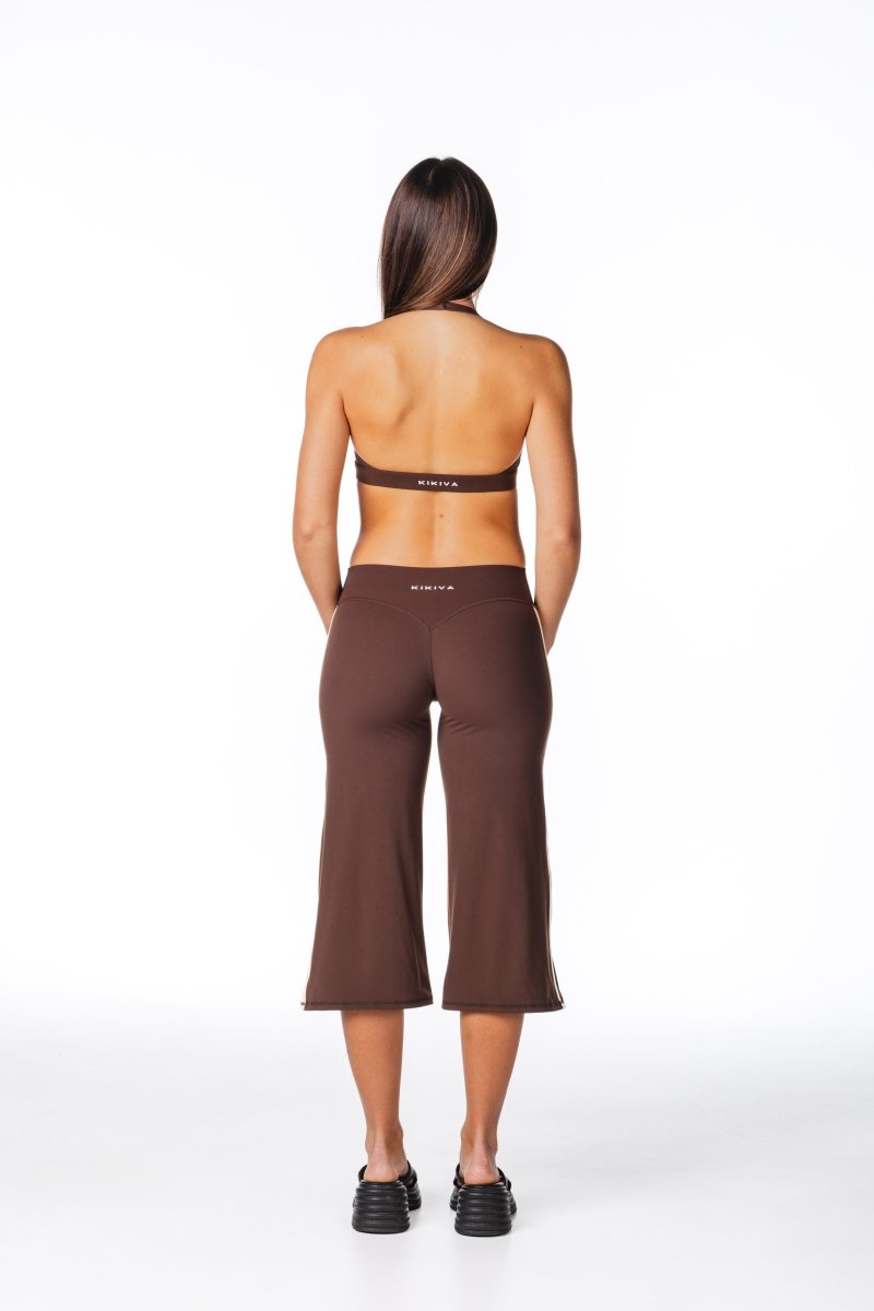 Racer Flow Capri's - Coffee - Kikiva Collection