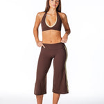 Racer Flow Capri's - Coffee - Kikiva Collection