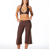 Racer Flow Capri's - Coffee - Kikiva Collection
