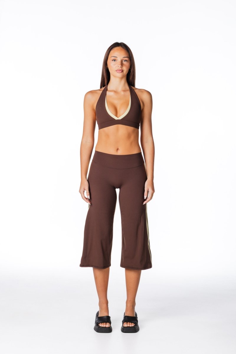 Racer Flow Capri's - Coffee - Kikiva Collection