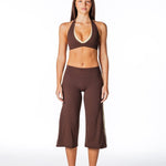 Racer Flow Capri's - Coffee - Kikiva Collection