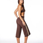 Racer Flow Capri's - Coffee - Kikiva Collection