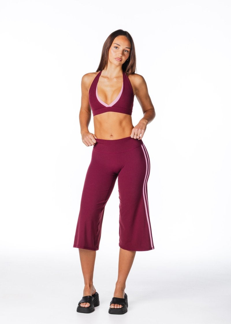 Racer Flow Capri's - Plum - Kikiva Collection