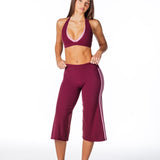 Racer Flow Capri's - Plum - Kikiva Collection