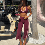Racer Flow Capri's - Plum - Kikiva Collection