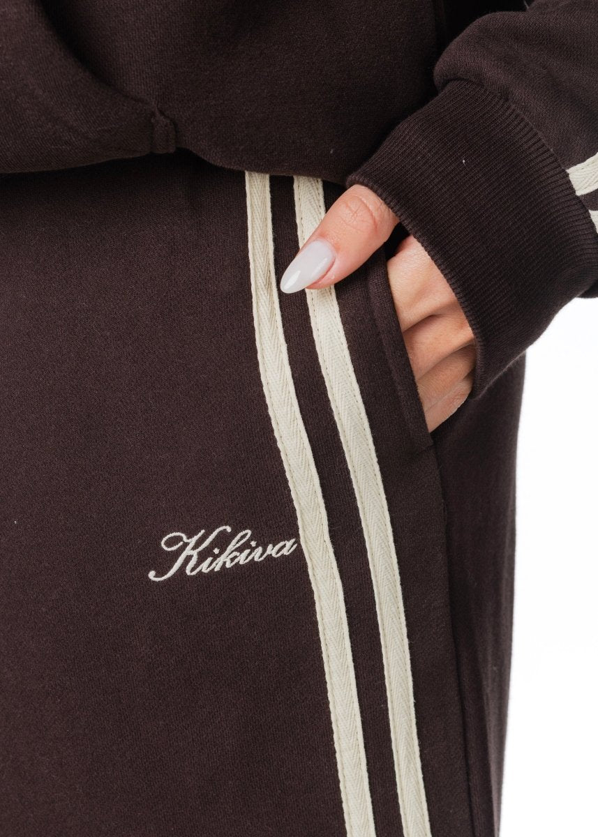 Racer Trackpant - Cocoa Brown - Kikiva Collection