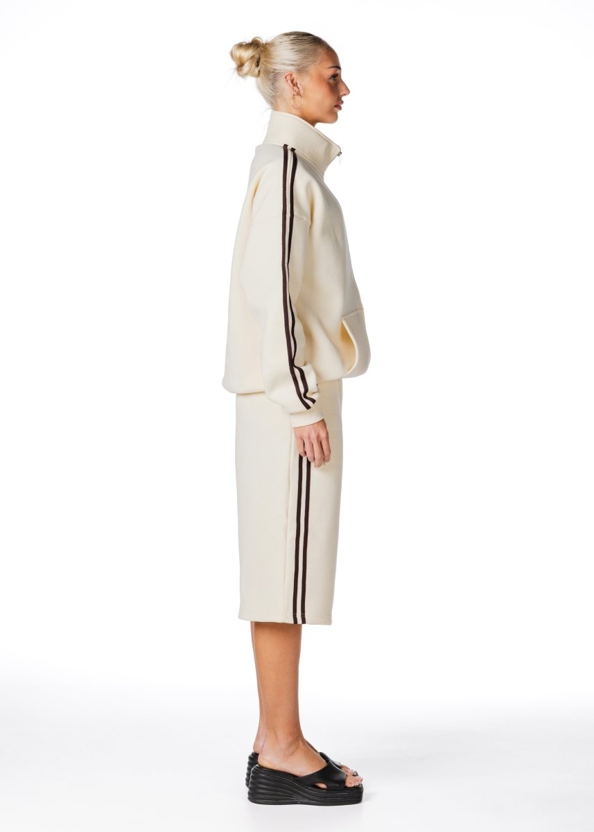 Racer Trackpant - Cream - Kikiva Collection