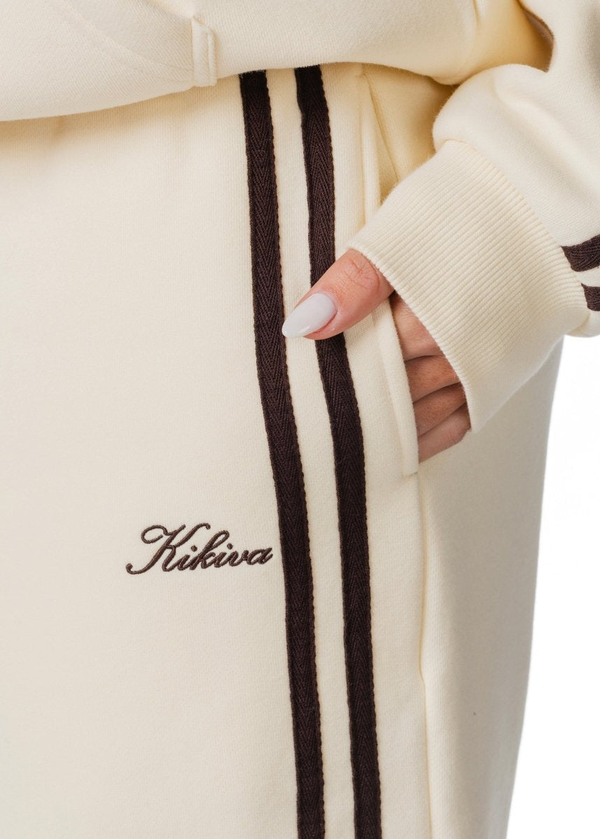 Racer Trackpant - Cream - Kikiva Collection