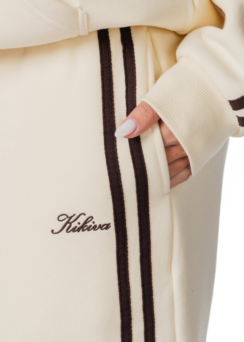 Racer Trackpant - Cream - Kikiva Collection
