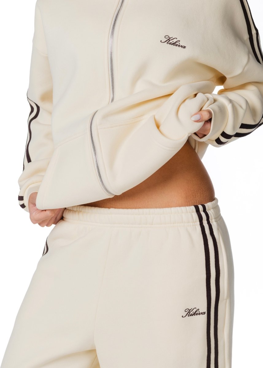 Racer Trackpant - Cream - Kikiva Collection