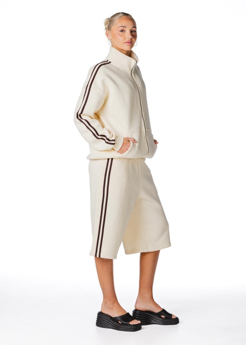 Racer Trackpant - Cream - Kikiva Collection