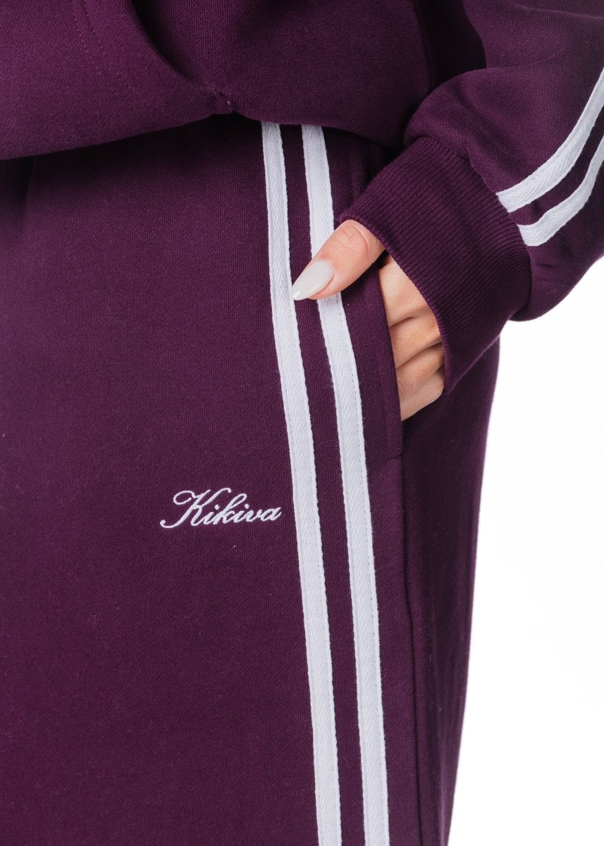 Racer Trackpant - Deep Berry - Kikiva Collection