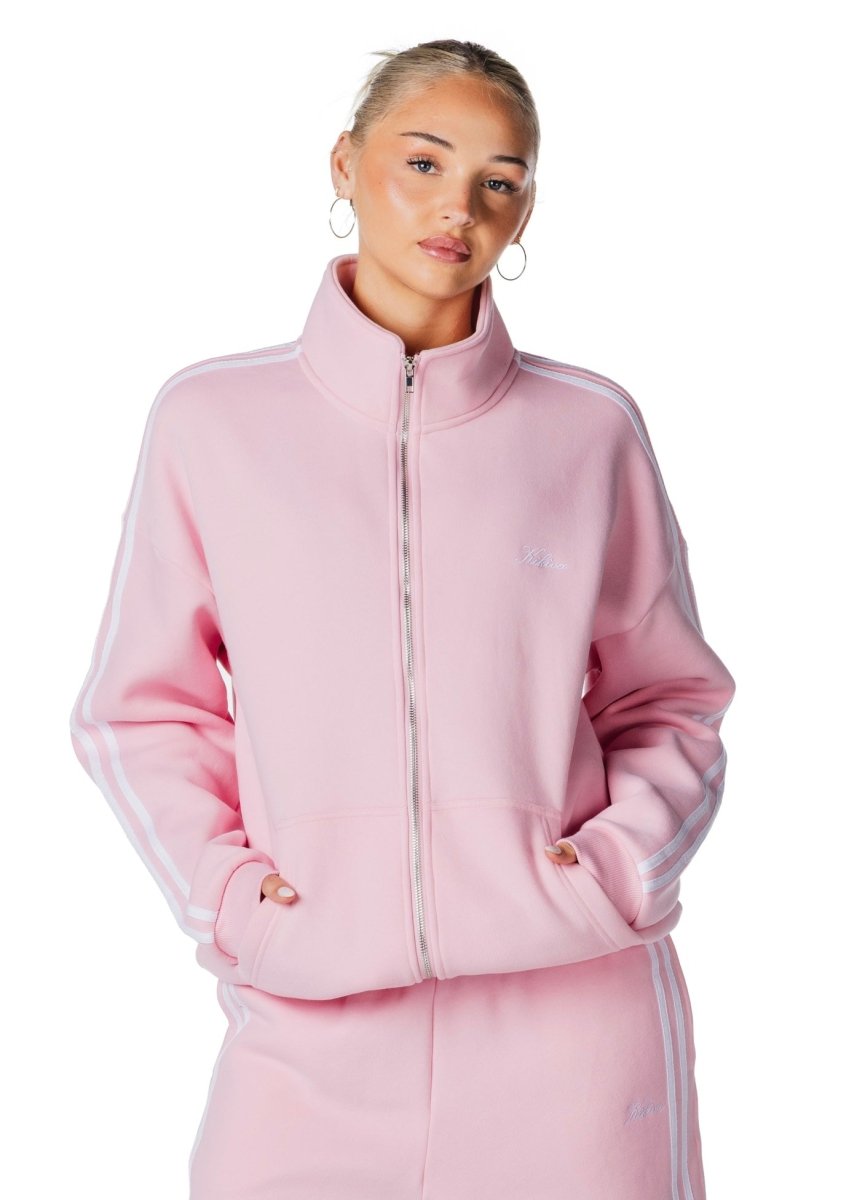 Racer Zip Jacket - Blush Pink - Kikiva Collection
