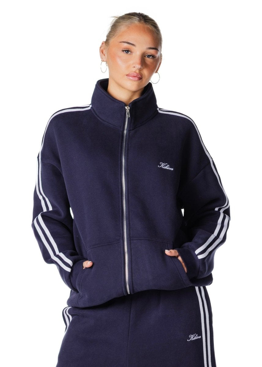 Racer Zip Jacket - Dark Navy - Kikiva Collection