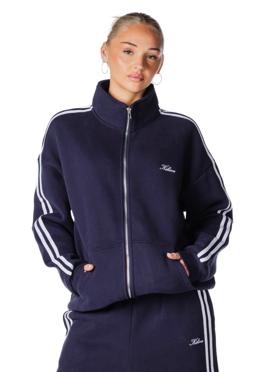Racer Zip Jacket - Dark Navy - Kikiva Collection