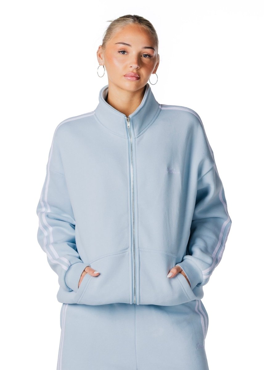 Racer Zip Jacket - Powder Blue - Kikiva Collection