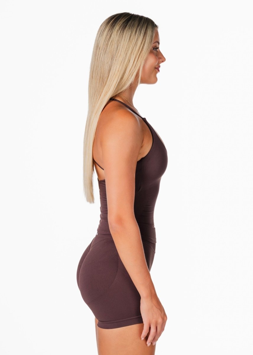 Seamless Capsule Singlet - Dark Choc - Kikiva Collection