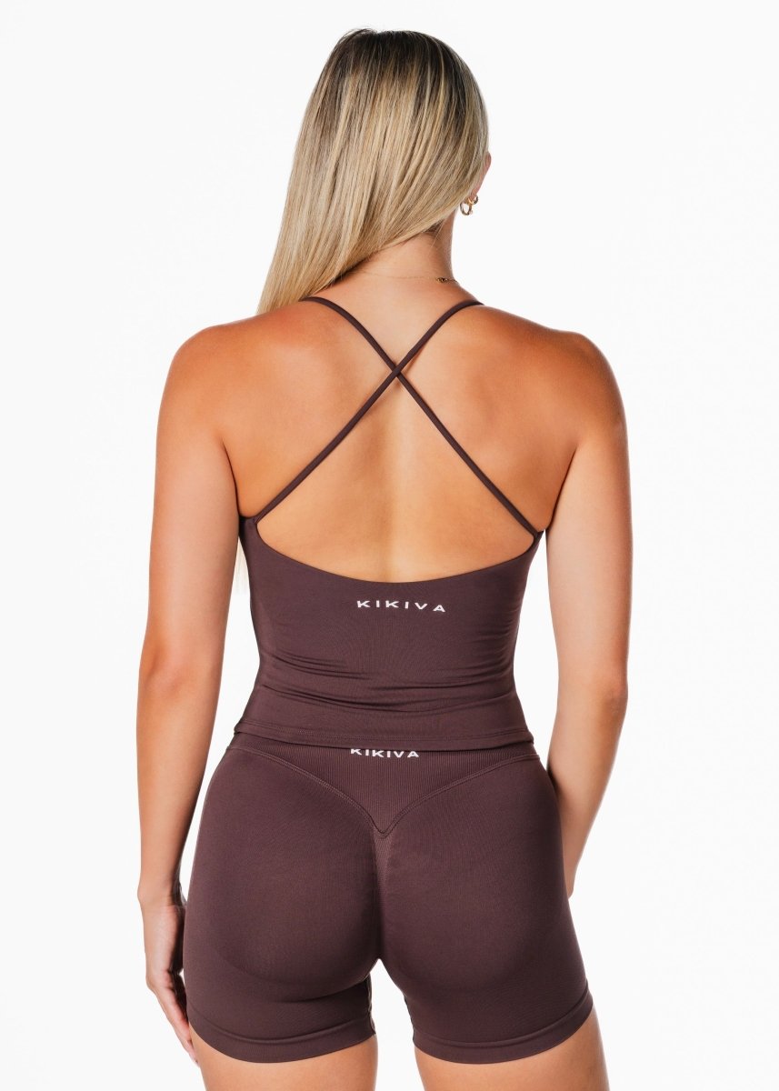 Seamless Capsule Singlet - Dark Choc - Kikiva Collection