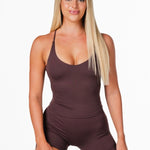 Seamless Capsule Singlet - Dark Choc - Kikiva Collection