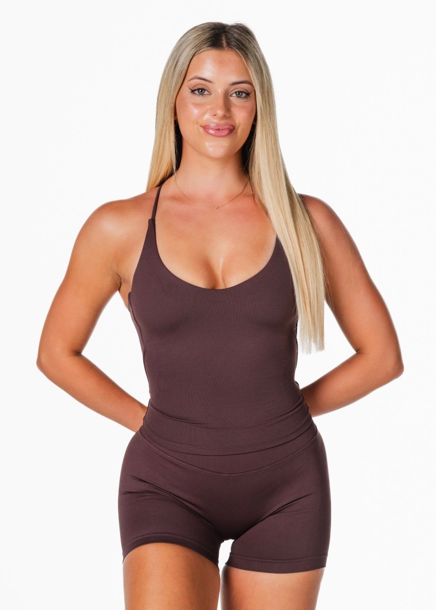 Seamless Capsule Singlet - Dark Choc - Kikiva Collection