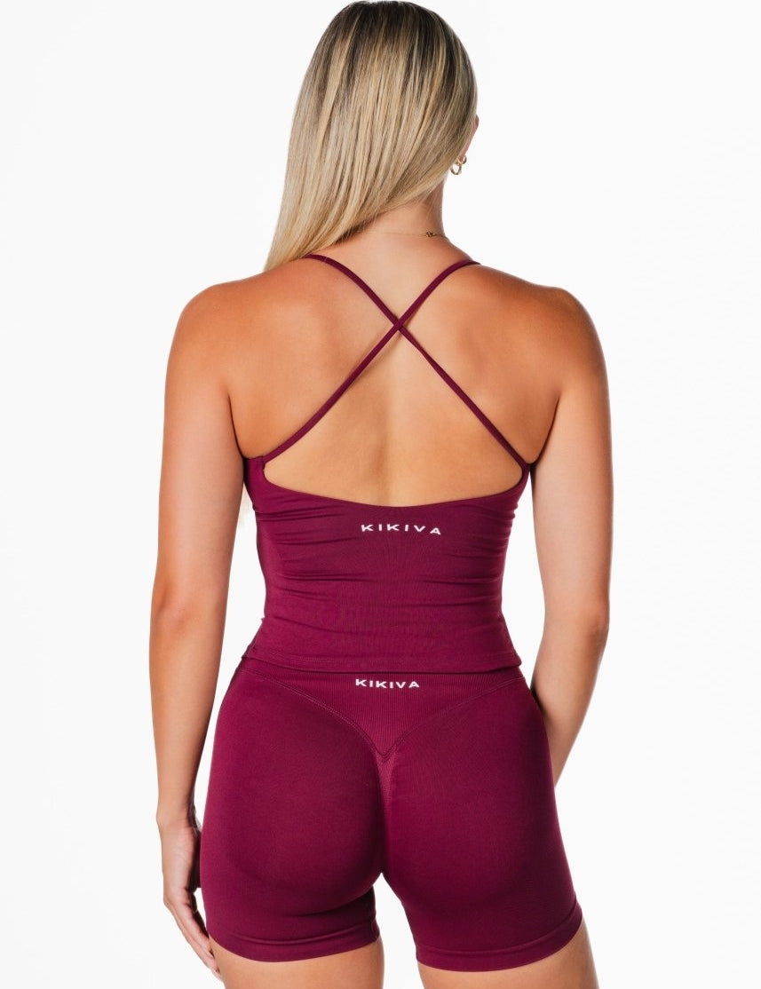 Seamless Capsule Singlet - Wine - Kikiva Collection