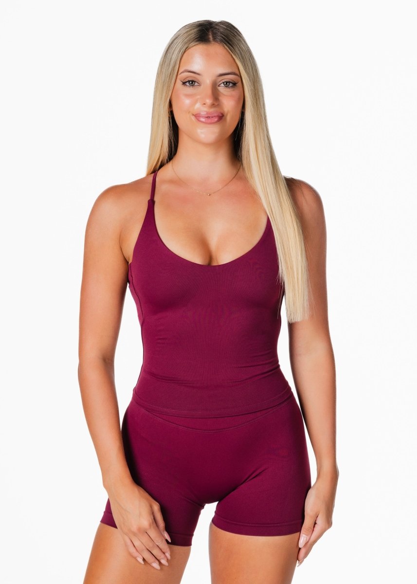 Seamless Capsule Singlet - Wine - Kikiva Collection