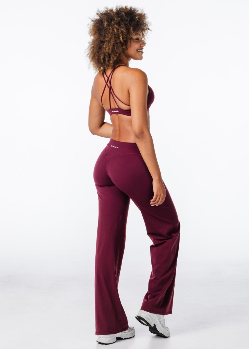 'Serenity' Crop - Burgundy - Kikiva Collection