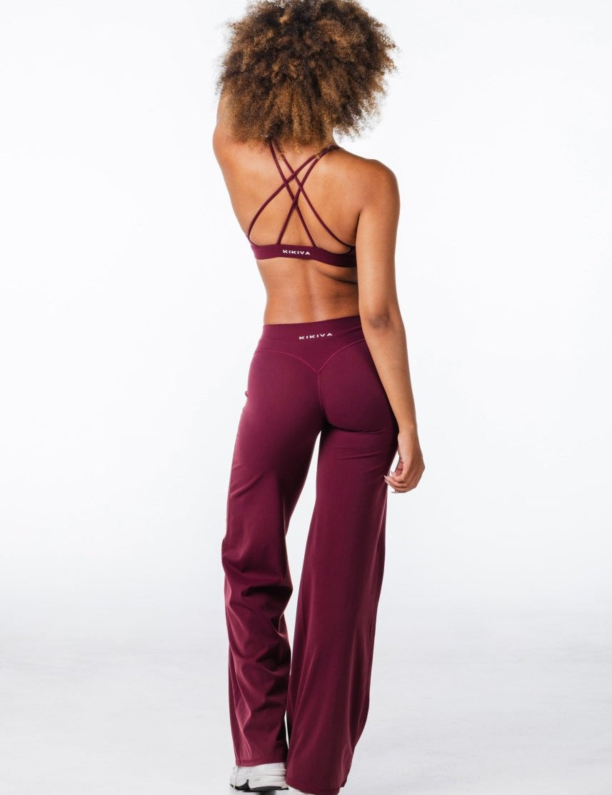 'Serenity' Crop - Burgundy - Kikiva Collection