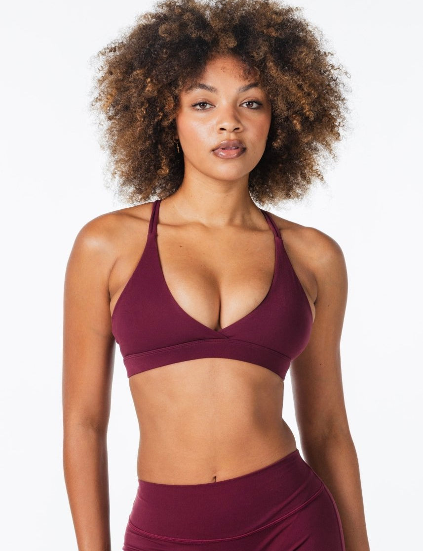 'Serenity' Crop - Burgundy - Kikiva Collection