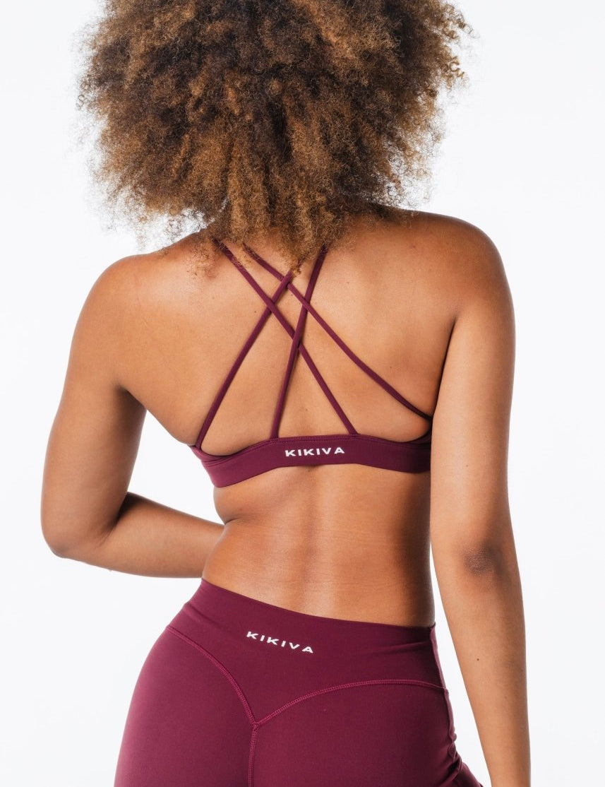 'Serenity' Crop - Burgundy - Kikiva Collection