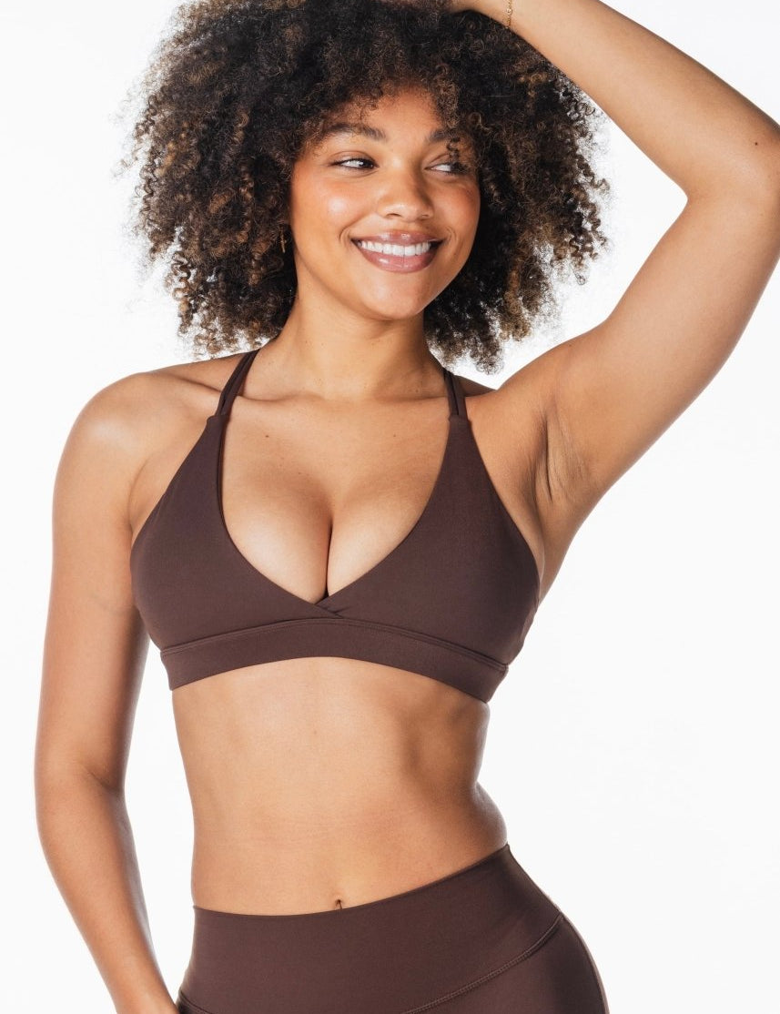 'Serenity' Crop - Dark Choc - Kikiva Collection