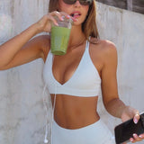 'Serenity' Crop - Light Grey - Kikiva Collection