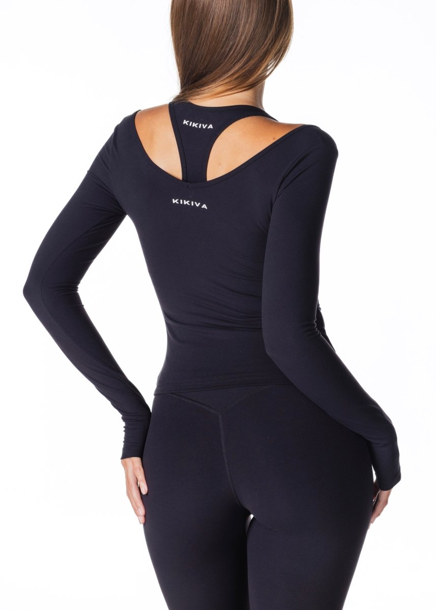 Sienna Long Sleeve - Black - Kikiva Collection