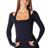 Sienna Long Sleeve - Black - Kikiva Collection