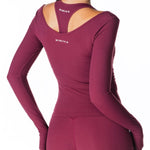 Sienna Long Sleeve - Burgundy - Kikiva Collection