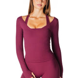 Sienna Long Sleeve - Burgundy - Kikiva Collection