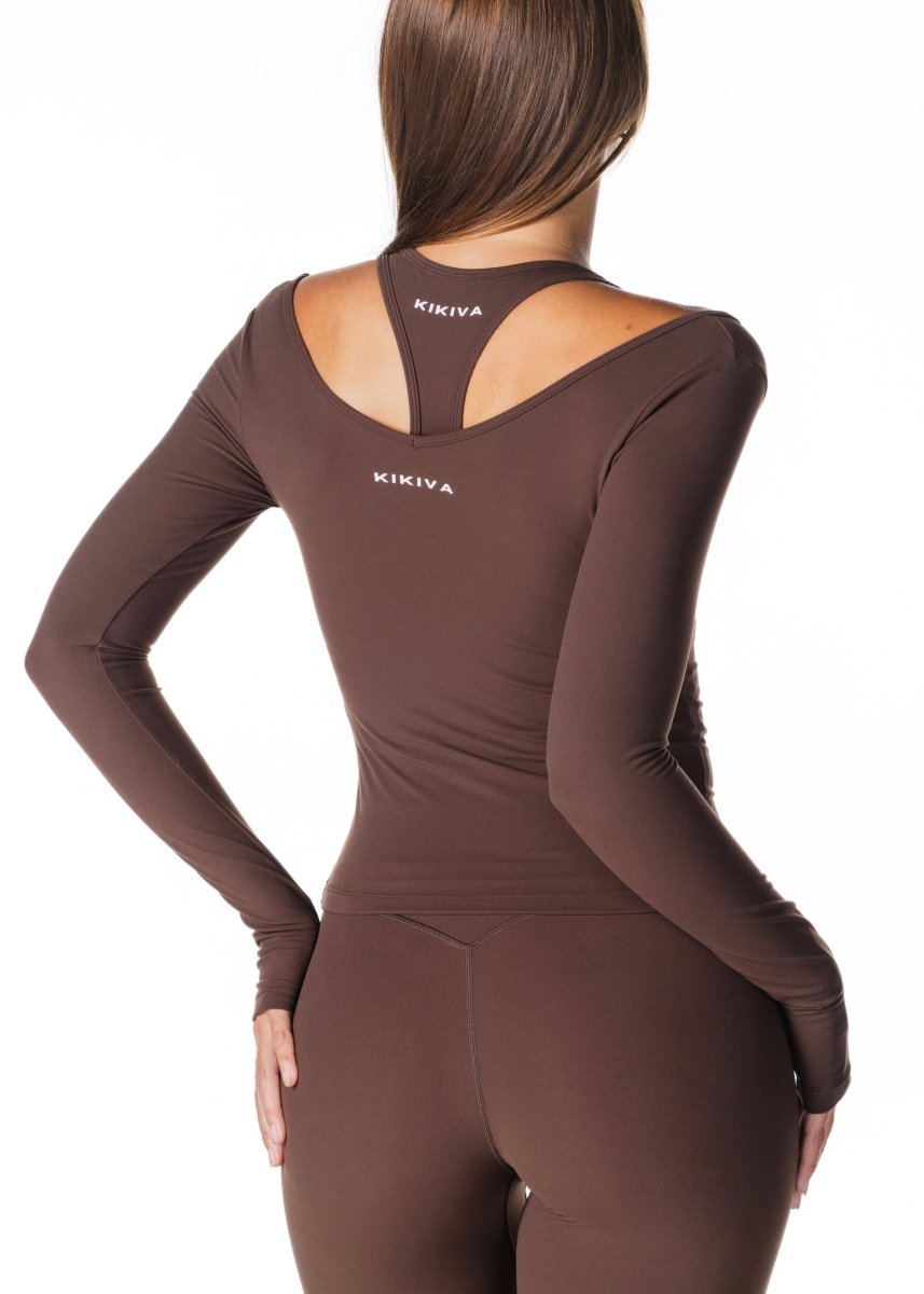 Sienna Long Sleeve - Dark Choc - Kikiva Collection