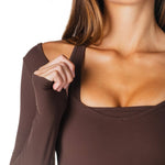 Sienna Long Sleeve - Dark Choc - Kikiva Collection