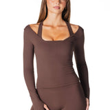 Sienna Long Sleeve - Dark Choc - Kikiva Collection
