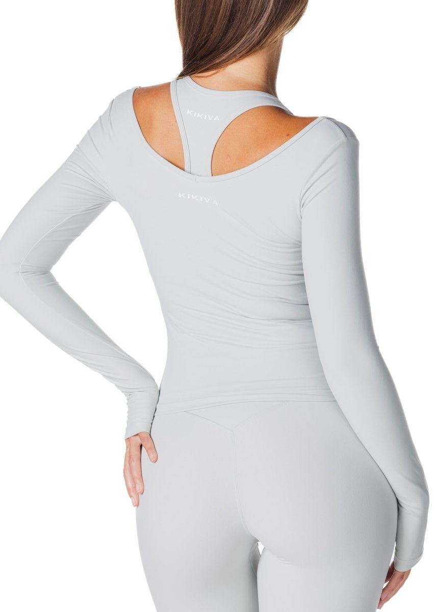 Sienna Long Sleeve - Light Grey - Kikiva Collection