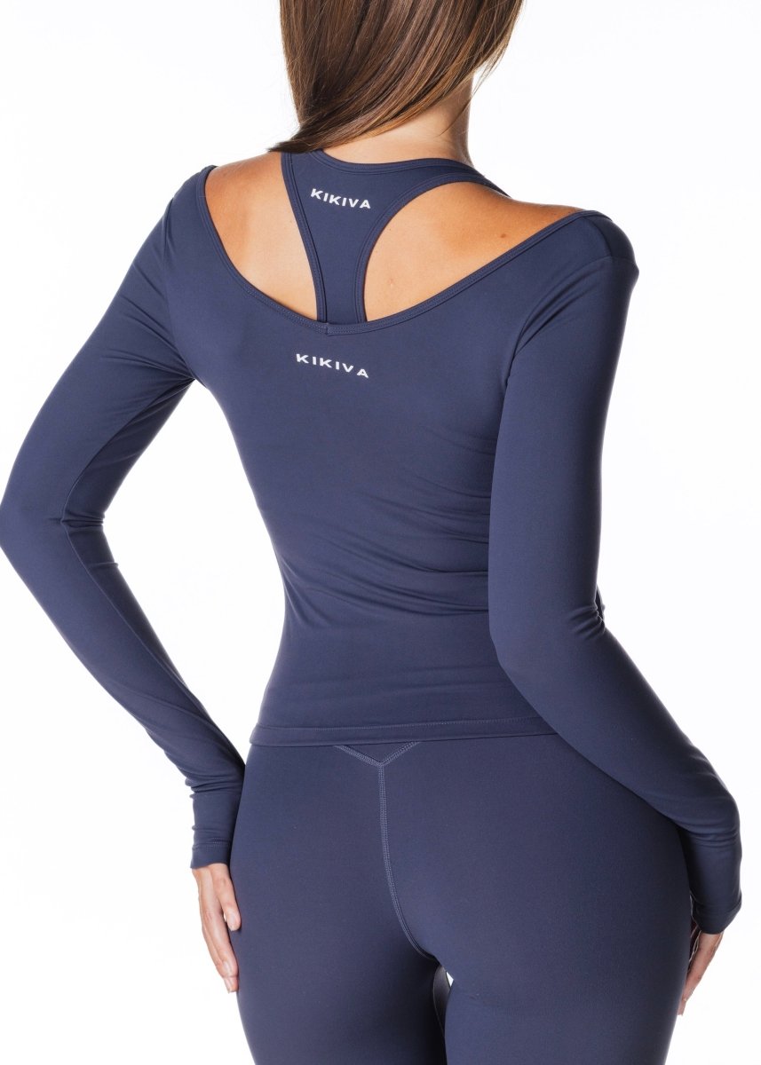 Sienna Long Sleeve - Navy - Kikiva Collection